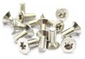 50pcs/lot Pure Titanium countersunk head torx screw Ti GR2 ISO14581 M4*8
